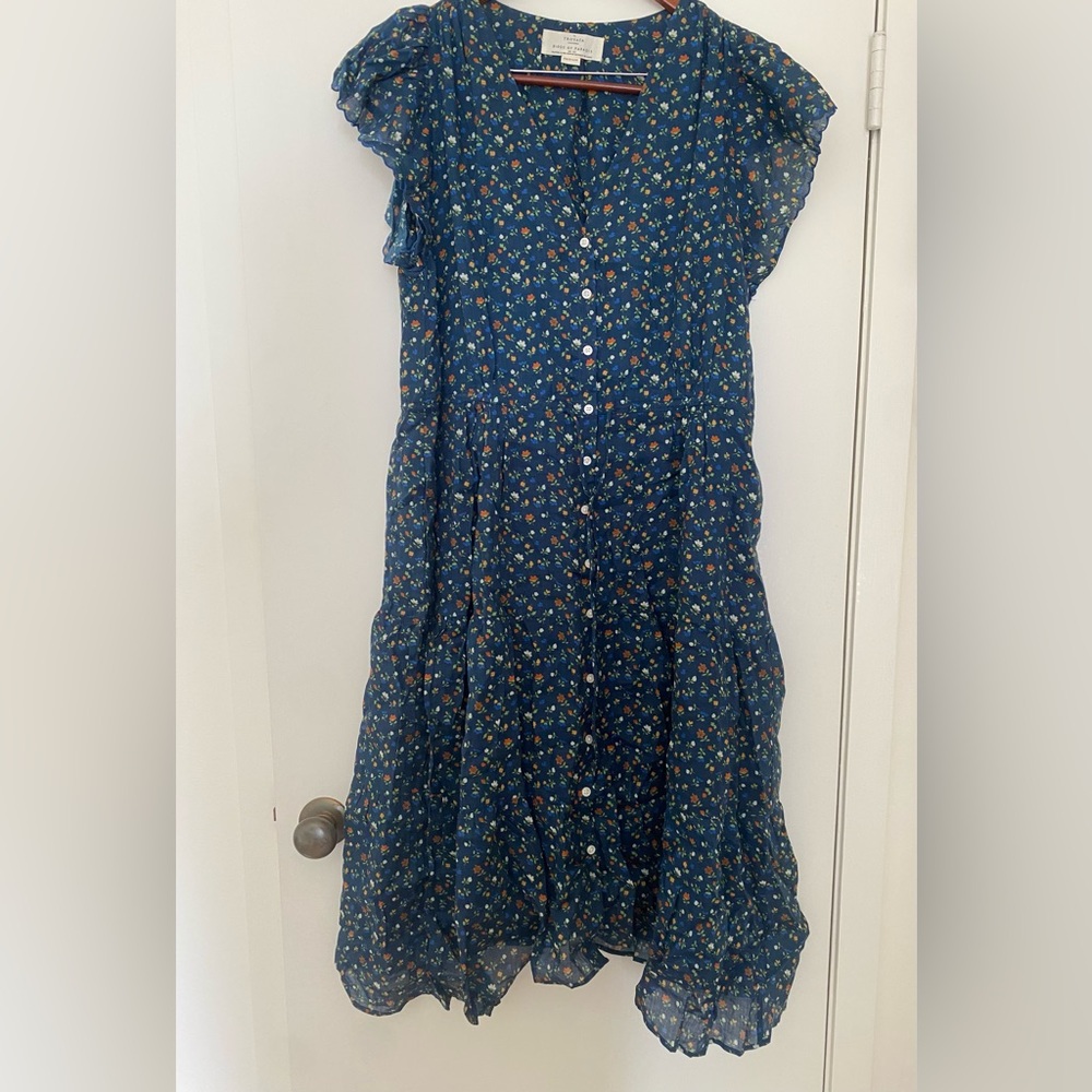 By Trovata Birds of Paradise Floral Print Dress Size M